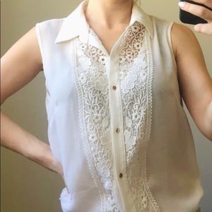 Woman white blouse